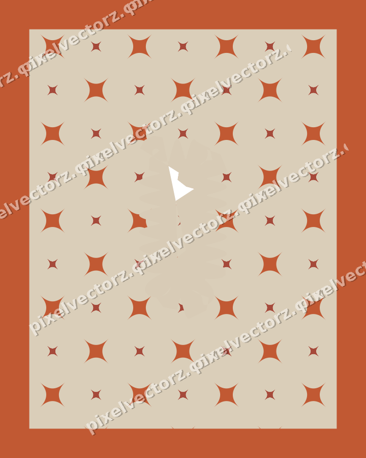 Decorative patterned mat frame in orange with sparkle pattern