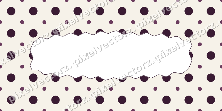 Decorative patterned mat frame in dark magenta with polka dots