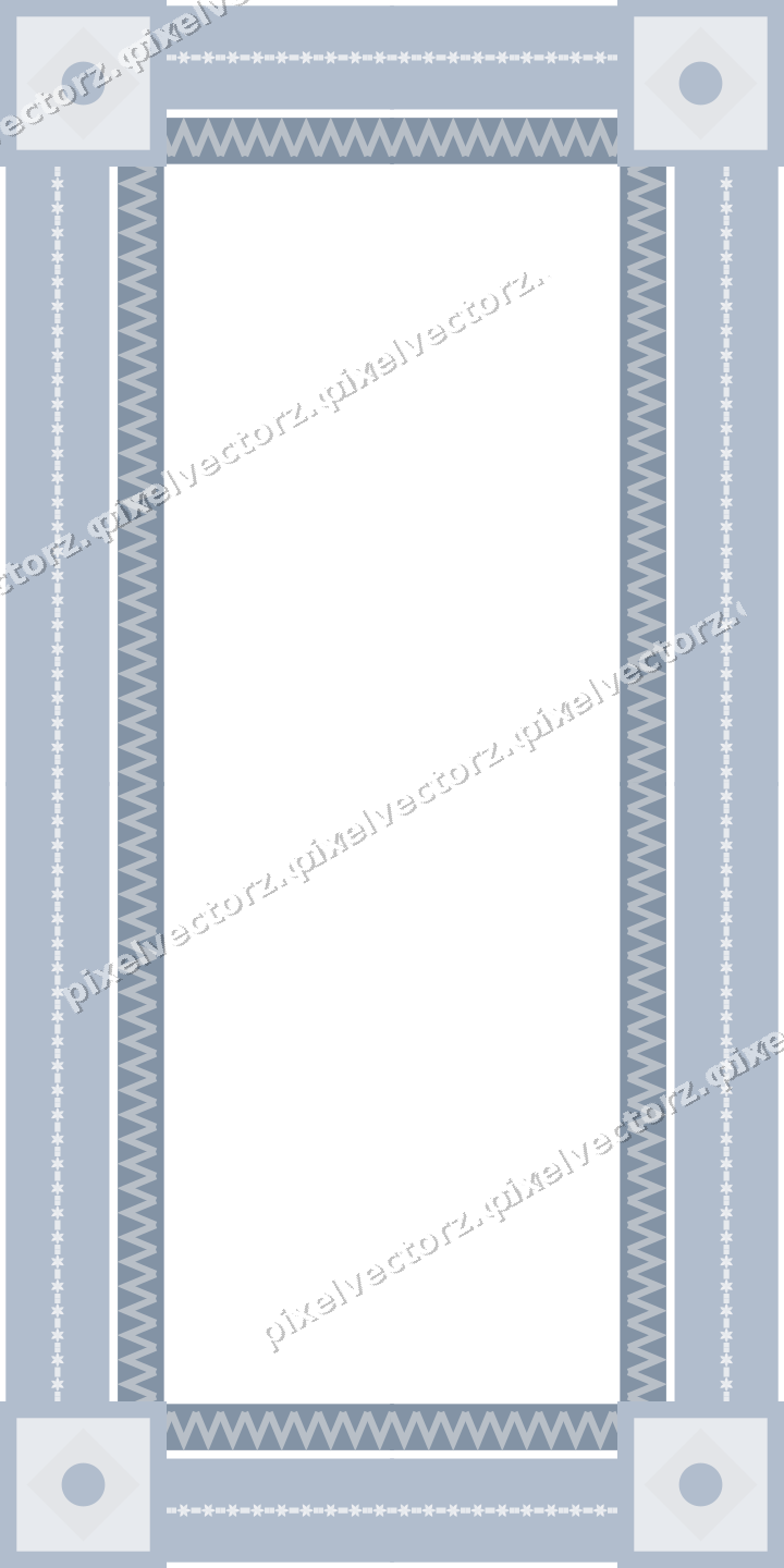 Decorative picture frame border in dark blue with rosette band
