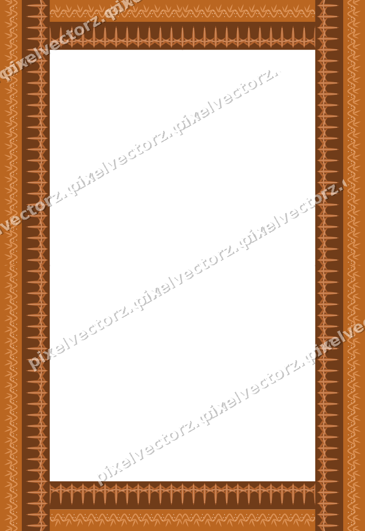 Decorative picture frame border in orange and teal with grape vine