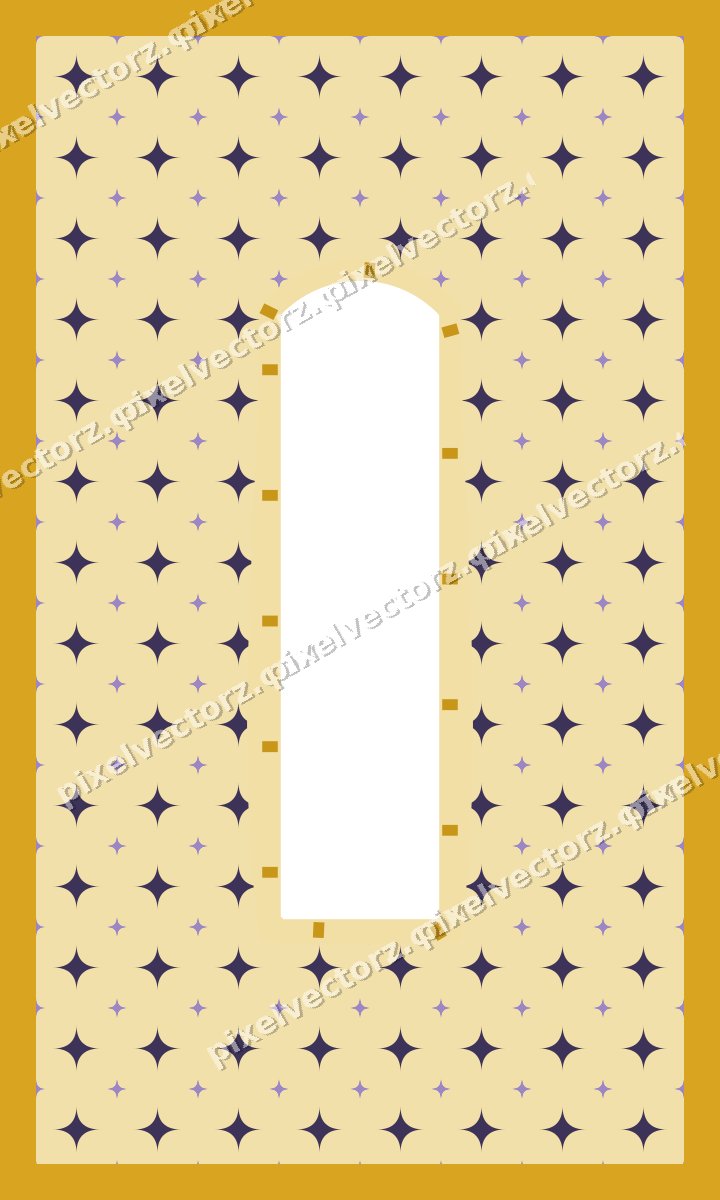 Decorative patterned mat frame in amber with sparkle pattern