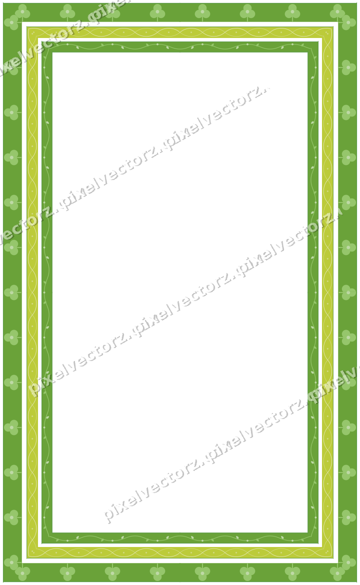 Decorative picture frame border in lime and yellow with arabesque
