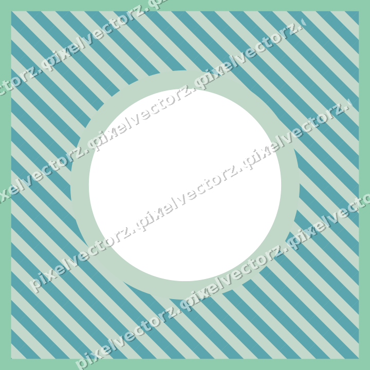 Decorative patterned mat frame in green with horizontal stripes