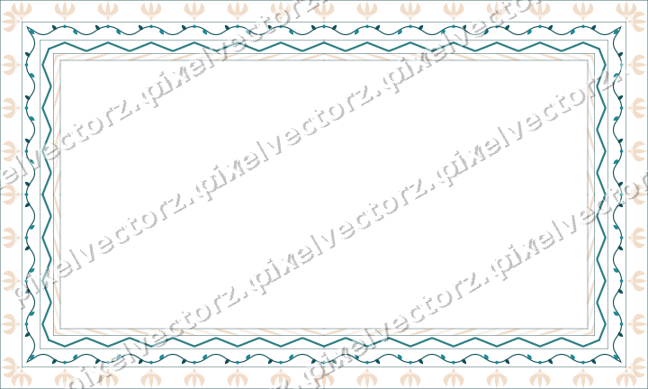 Decorative picture frame border in dark teal with rope moulding