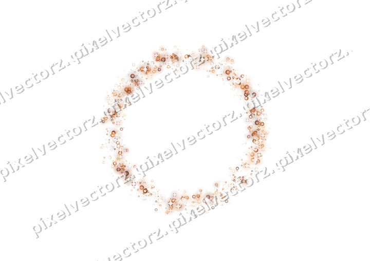 Glitzerkranz aus Ringen auf transparentem Grund