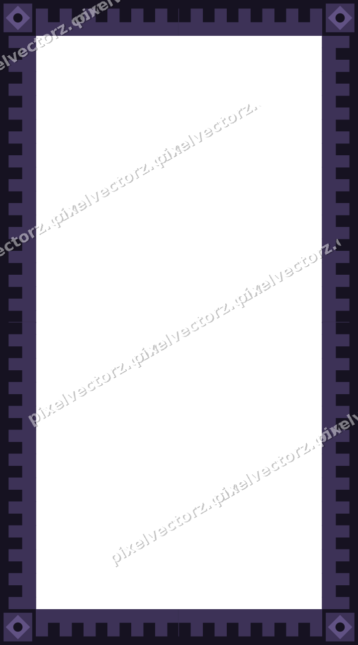 Decorative picture frame border in amber and purple with step band