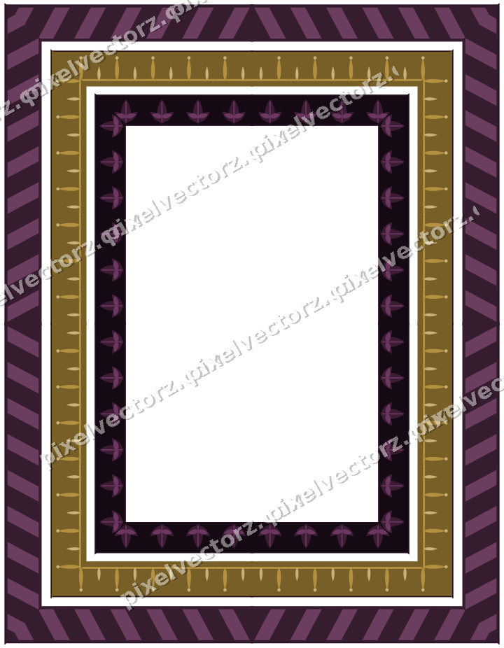 Decorative picture frame border in dark magenta with acanthus leaf