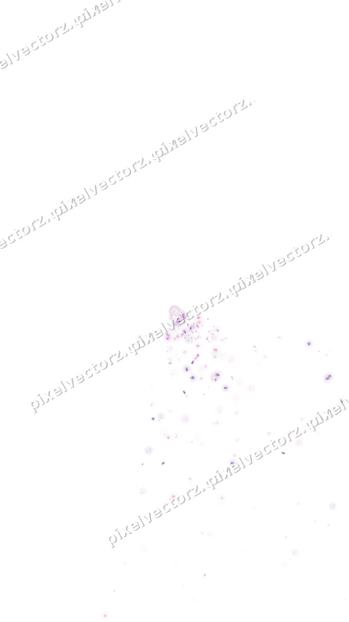 Glitzerfächer aus Herzen und Konfetti auf transparentem Grund