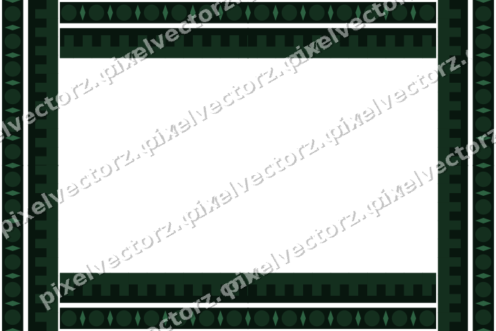 Decorative picture frame border in dark green with egg and dart