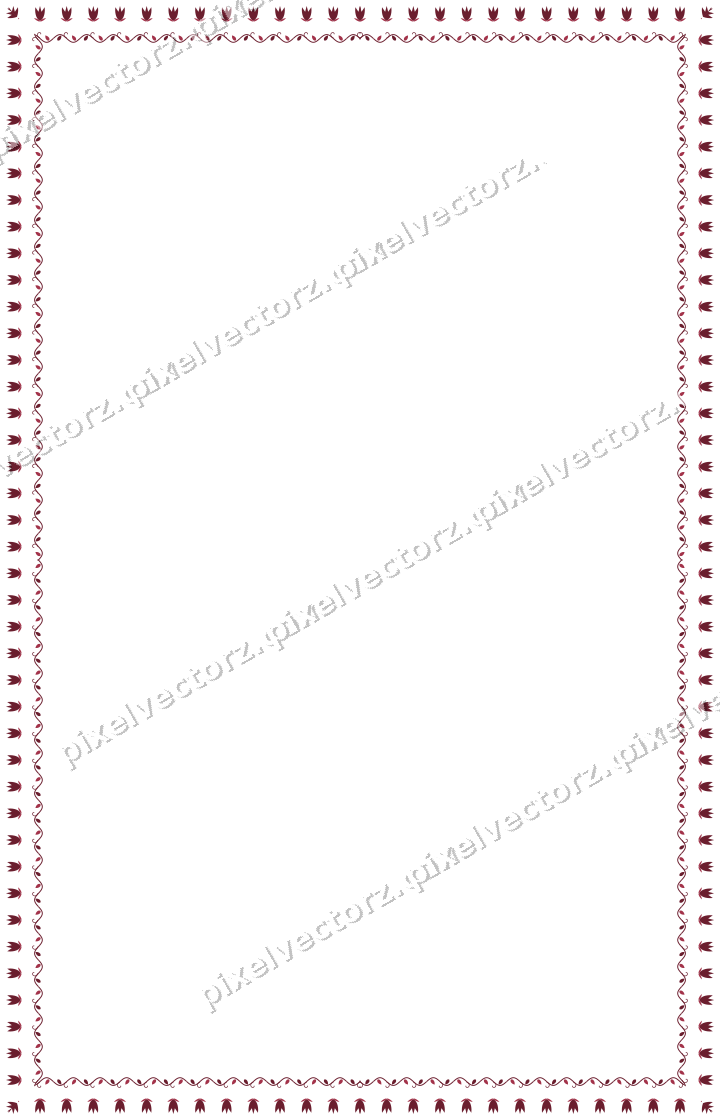Decorative picture frame border in dark pink and red with ivy scroll