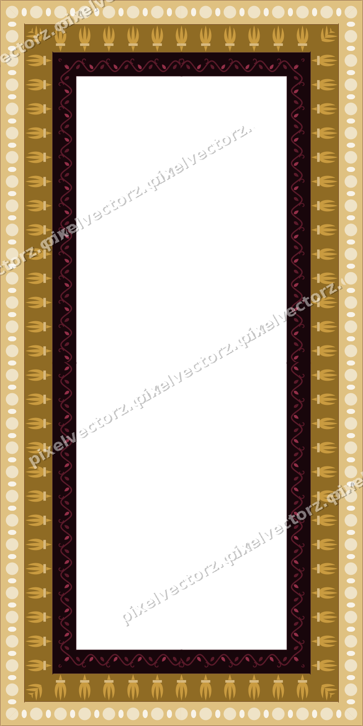 Decorative picture frame border in dark pink with bead and reel