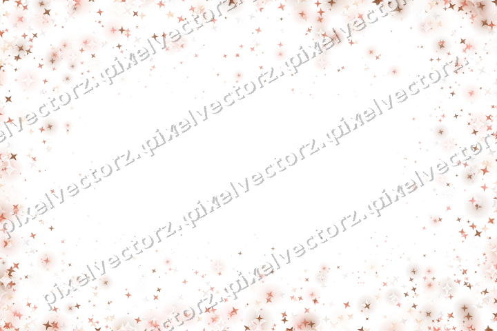Glitzervignette aus Sternen in Orange und Rot auf transparentem Grund