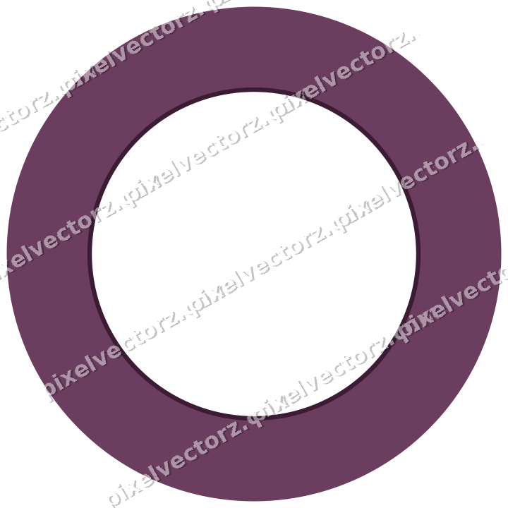 Decorative line art frame in dark magenta and amber with oval