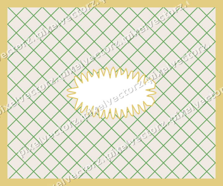 Decorative patterned mat frame in lime and yellow with grid check