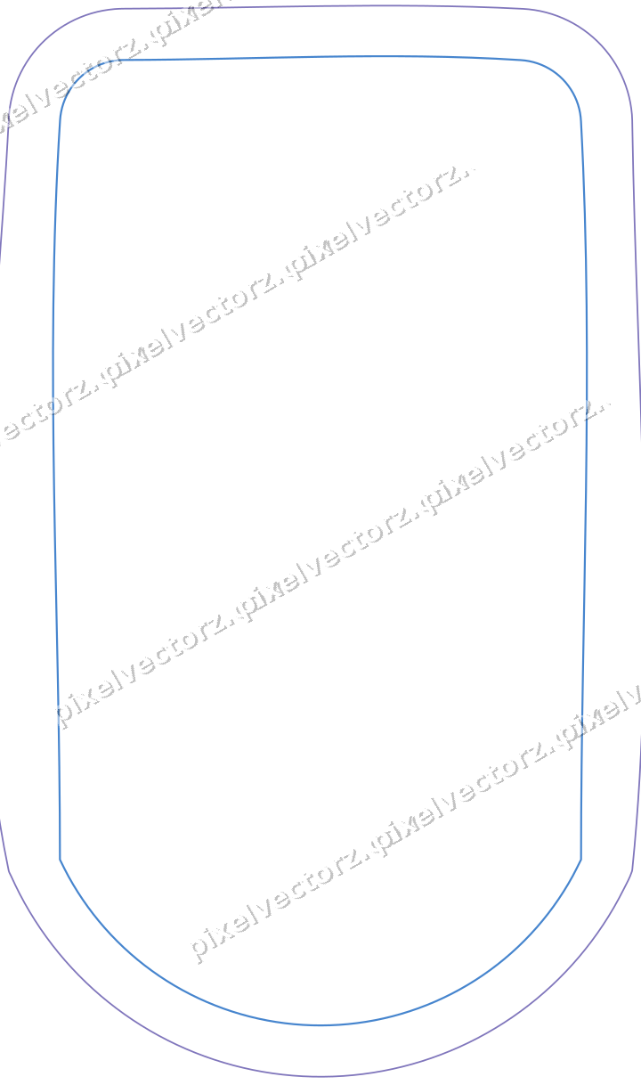 Decorative line art frame in blue and cyan with label plaque