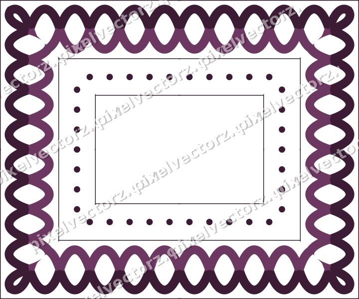 Decorative picture frame border in dark magenta with guilloche