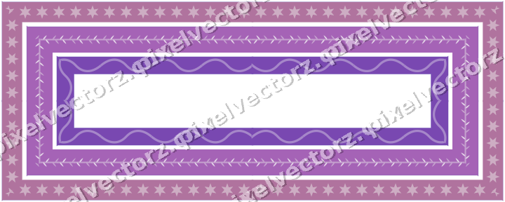 Decorative picture frame border in purple and blue with star band