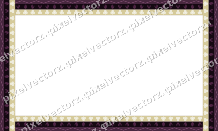 Decorative picture frame border in dark magenta with fleur de lis band