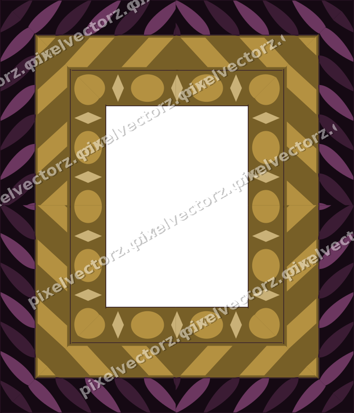 Decorative picture frame border in dark magenta with egg and dart