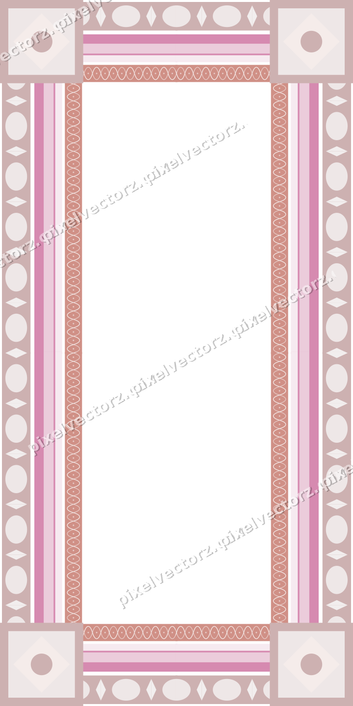 Decorative picture frame border in pale pink with egg and dart
