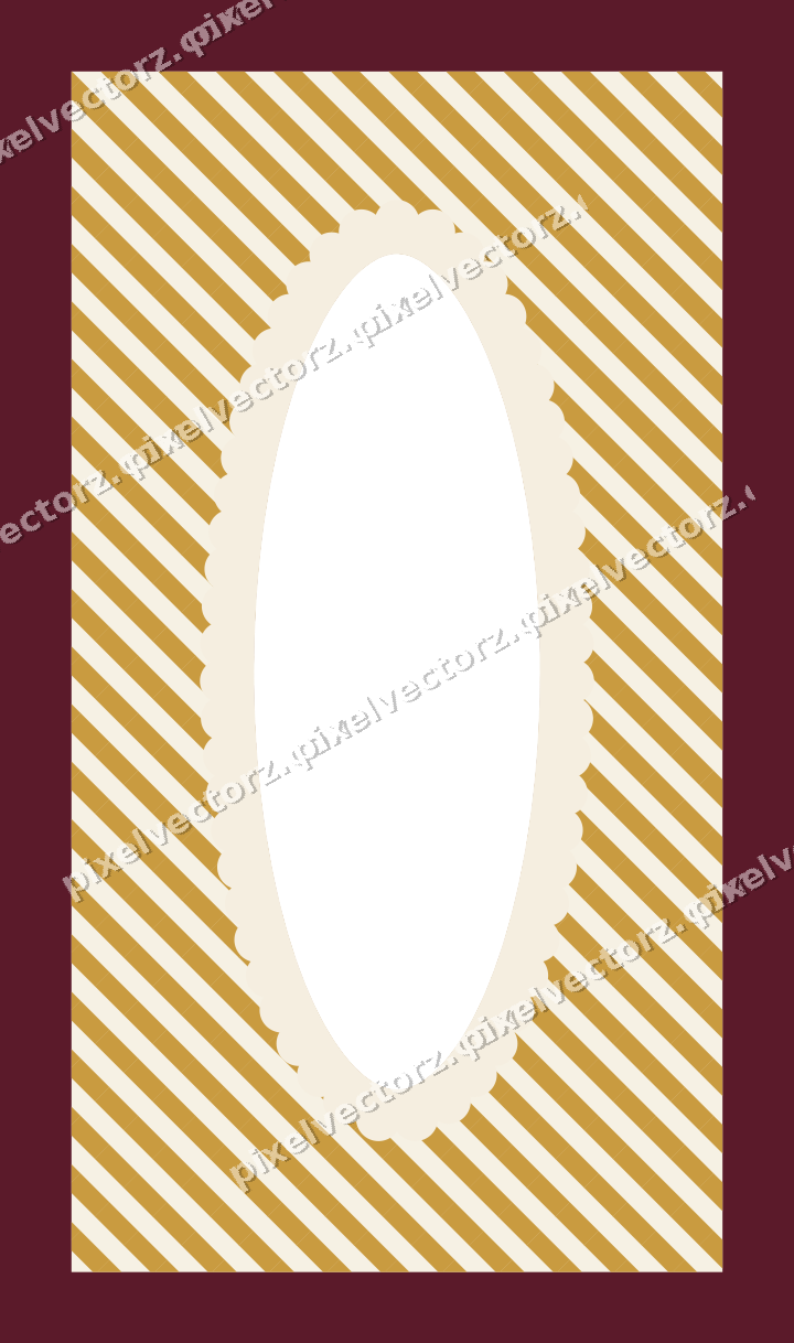 Decorative patterned mat frame in dark pink with horizontal stripes