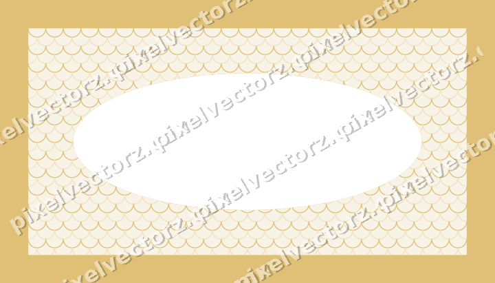 Decorative patterned mat frame in dark blue with scallop scales