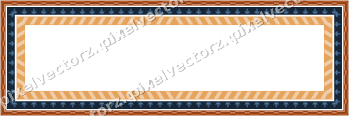 Decorative picture frame border in dark blue and orange with guilloche