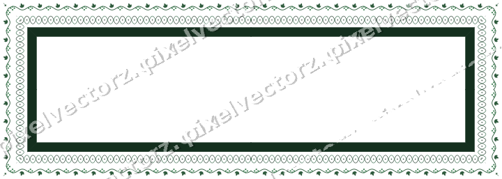 Decorative picture frame border in dark green and amber with arabesque