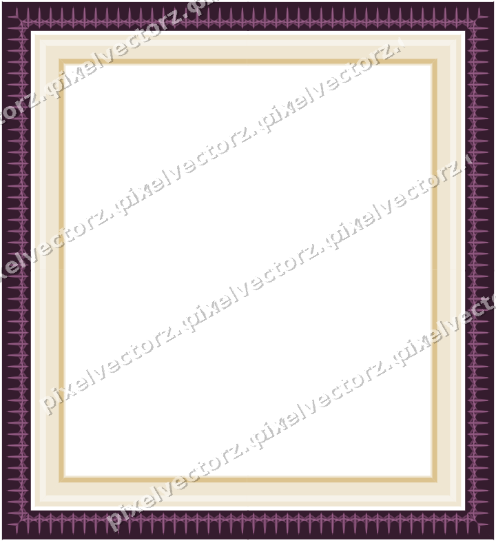 Decorative picture frame border in dark magenta with acanthus leaf