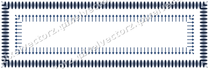 Decorative picture frame border in dark blue with egg and dart