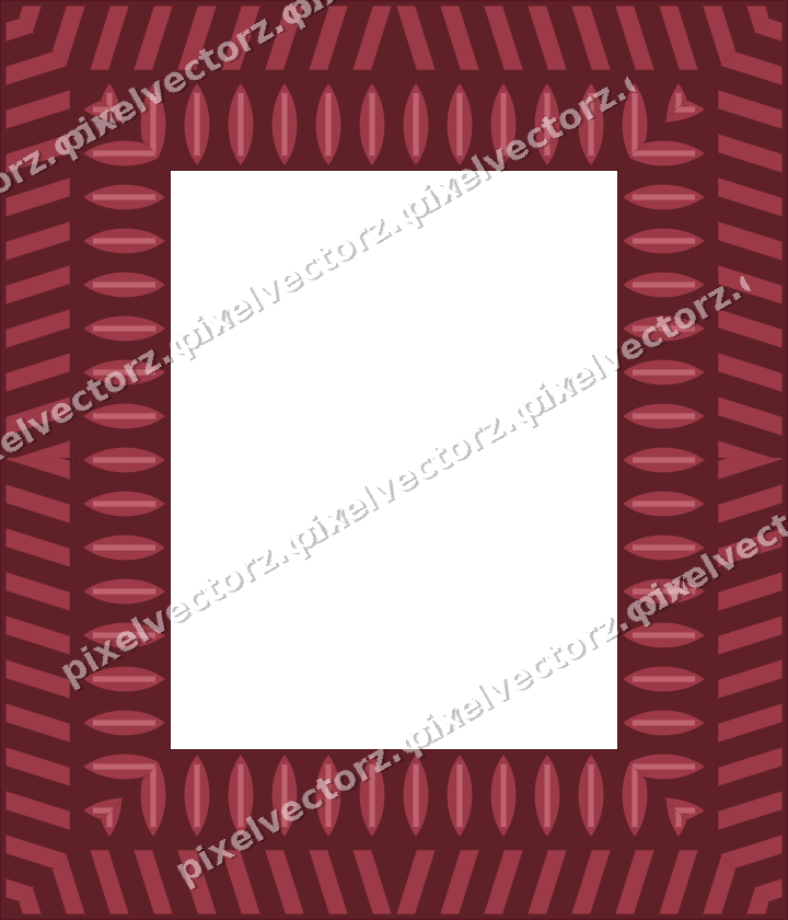 Decorative picture frame border in dark pink with diagonal band