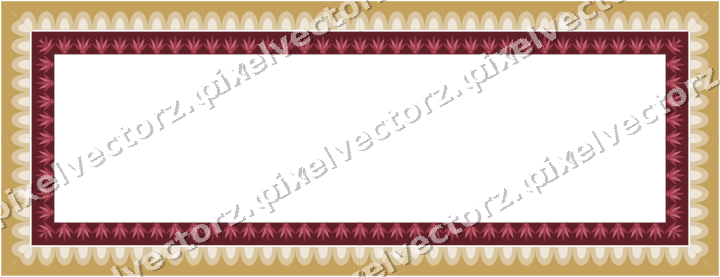 Decorative picture frame border in dark pink and red with scale band