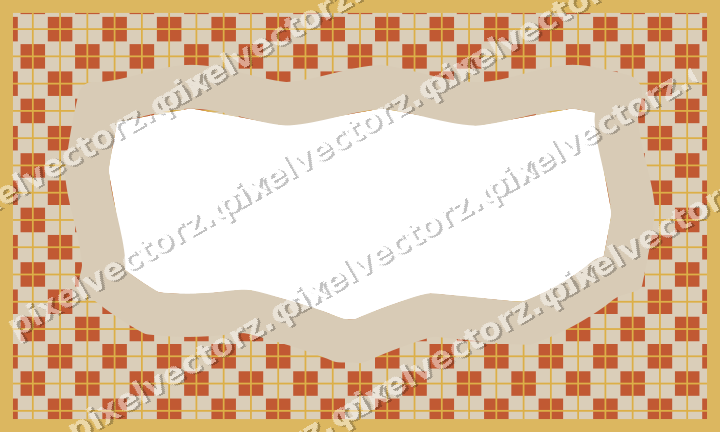 Decorative patterned mat frame in orange with argyle diamonds