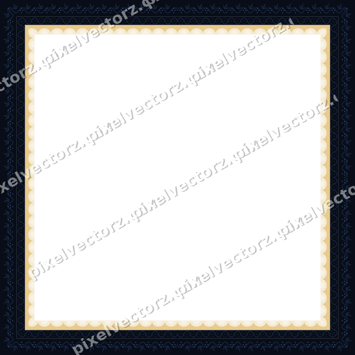 Decorative picture frame border in dark blue and amber with grape vine