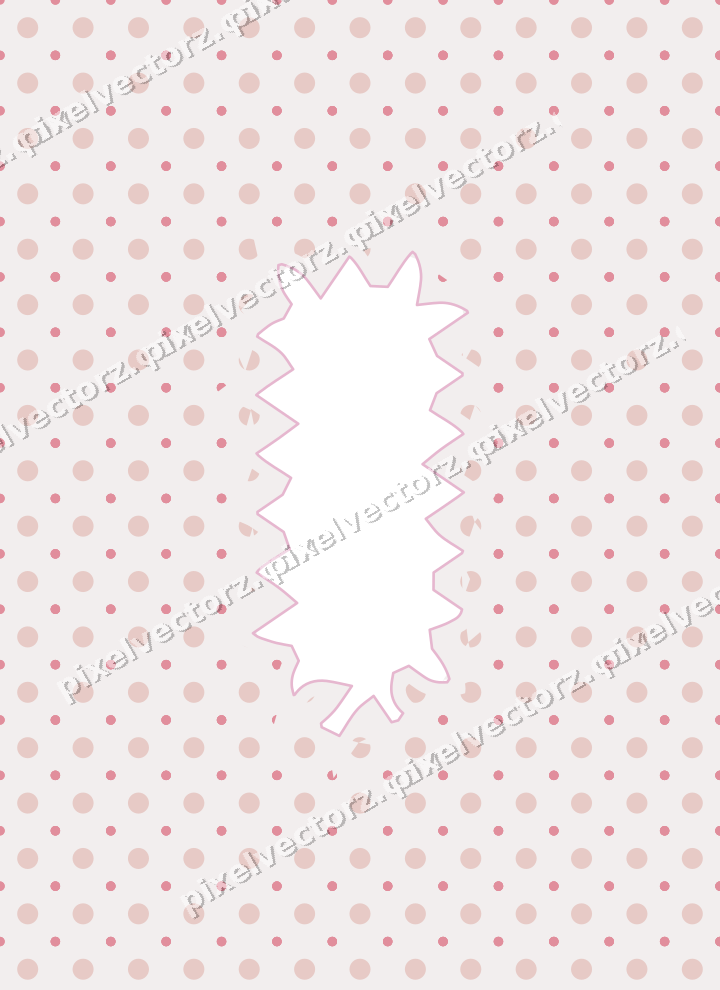 Decorative patterned mat frame in pale pink with polka dots
