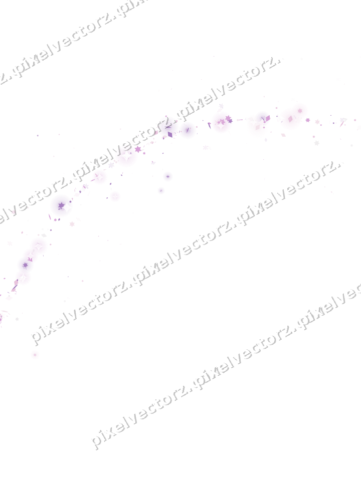 Glitzerbogen aus Sternen und Rauten in Magenta auf transparentem Grund