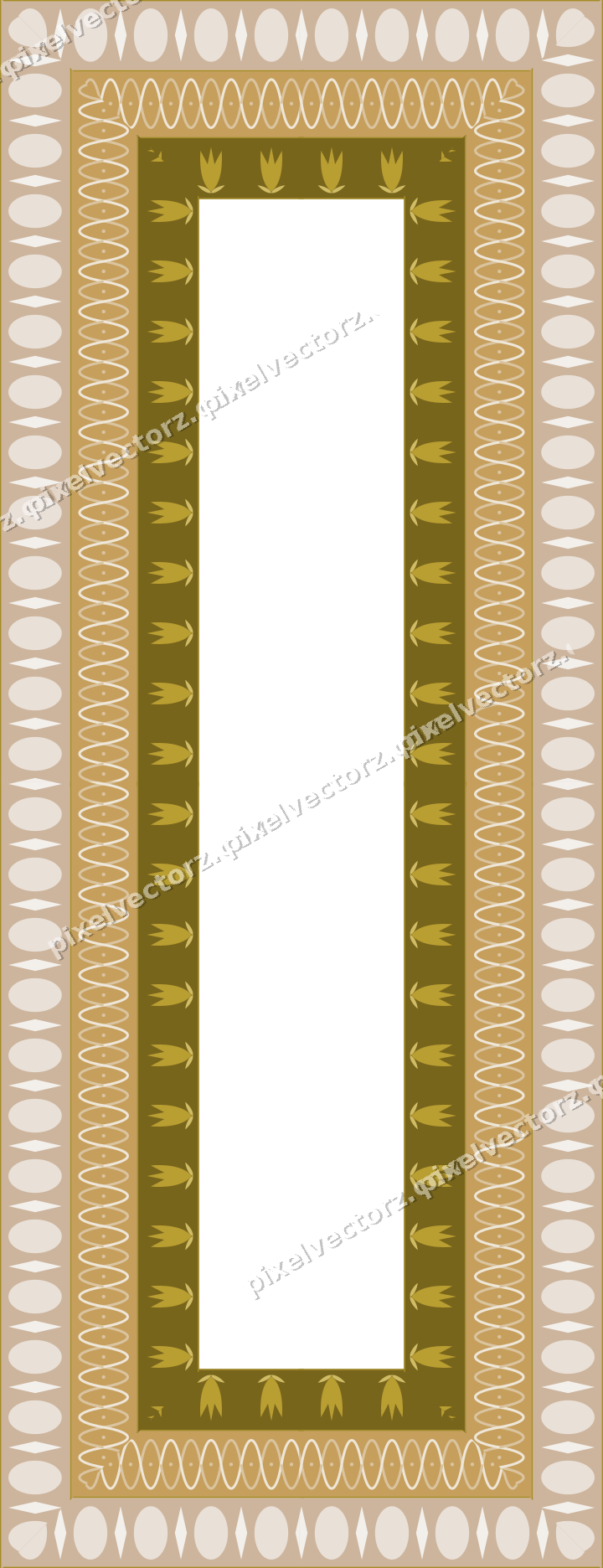 Decorative picture frame border in amber with egg and dart
