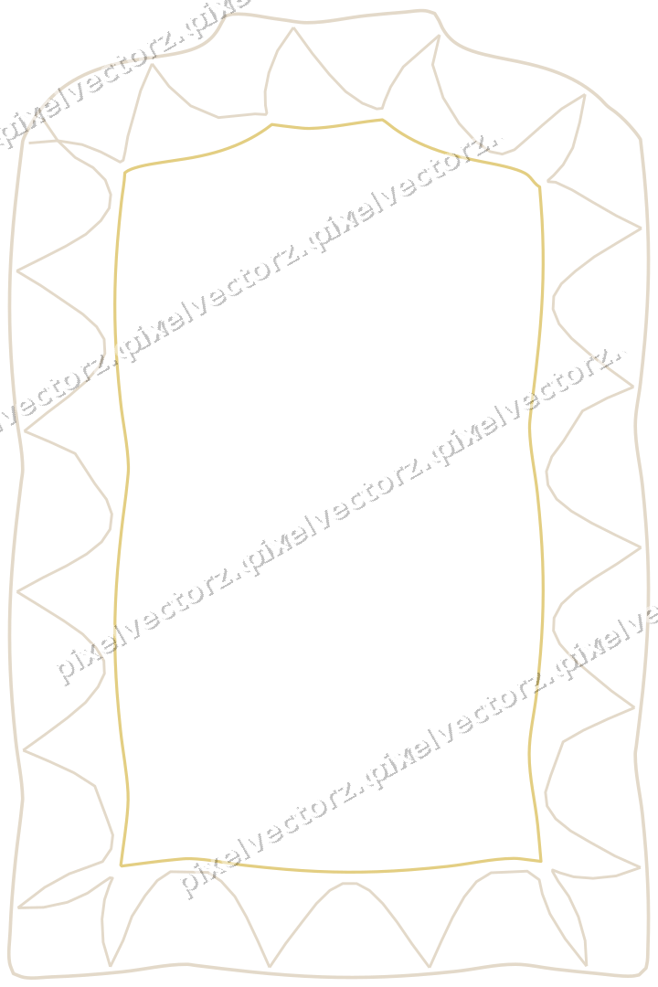 Decorative line art frame in lime and yellow with label plaque