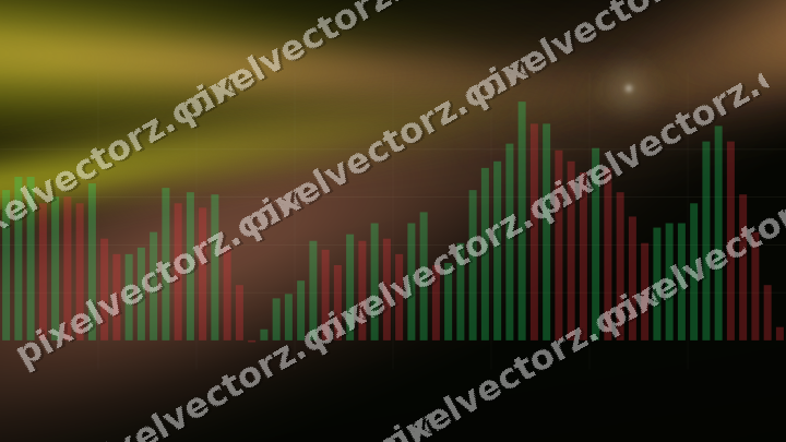 Leuchtender Neon Diagramm Hintergrund in Gelb und Rot