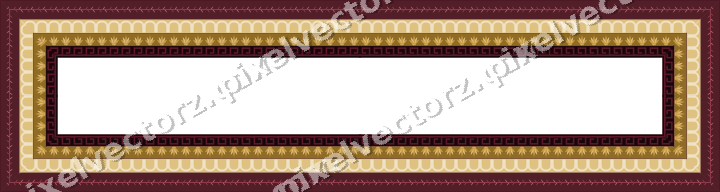 Decorative picture frame border in dark pink and amber with palmette