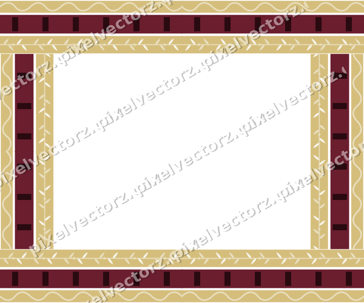 Decorative picture frame border in dark pink and red with wave band