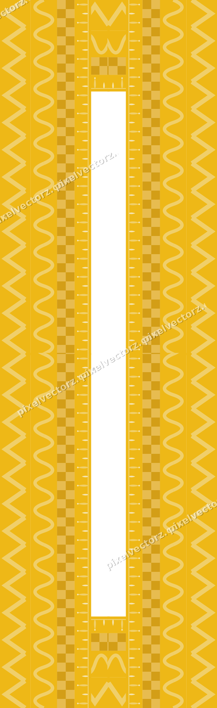 Decorative picture frame border in amber and blue with wave band