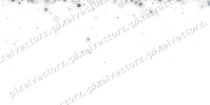 Glitzerregen aus Funken und Punkten auf transparentem Grund