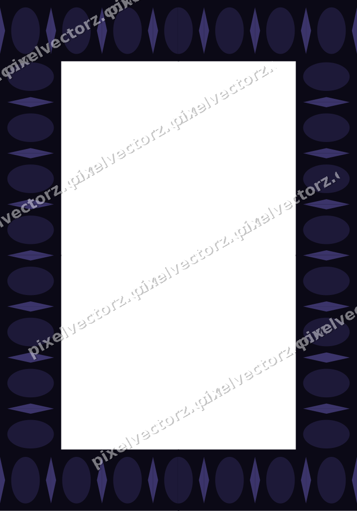 Decorative picture frame border in orange and blue with egg and dart