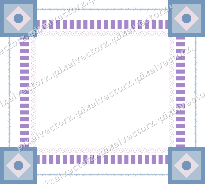 Decorative picture frame border in purple with laurel moulding