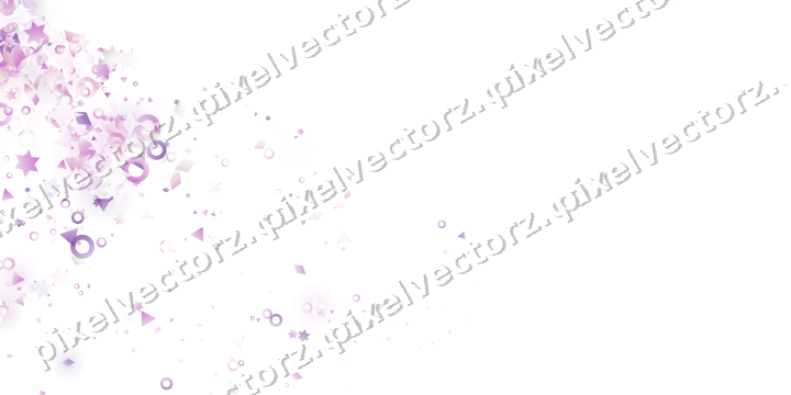 Glitzerfächer aus Sternen und Ringen auf transparentem Grund