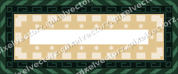 Decorative picture frame border in dark green with diagonal band