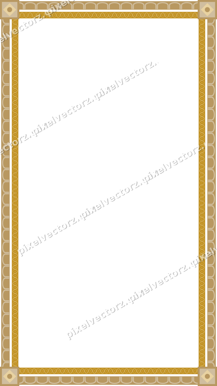 Decorative picture frame border in orange and amber with arabesque