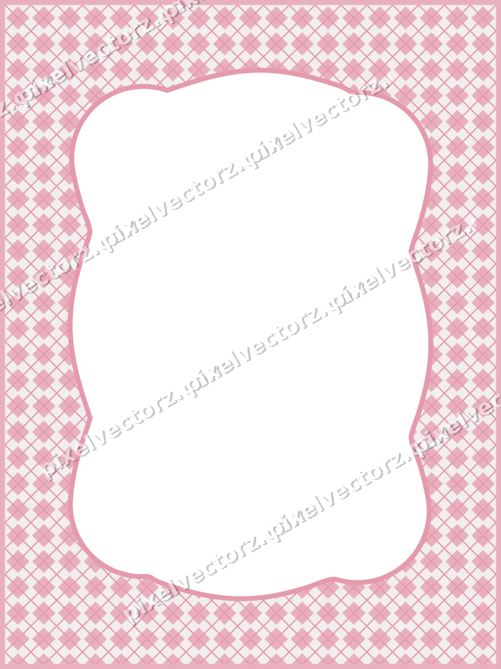 Decorative patterned mat frame in pale pink with argyle diamonds