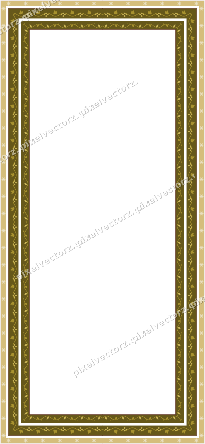 Decorative picture frame border in dark pink and red with star band